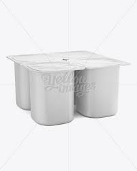 Yogurt Packaging Mockup In Pot Tub Mockups On Yellow Images Object Mockups