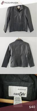 East 5th Black Genuine Leather Jacket This Is A Pre Owned East 5th Jacket Size Petite Medium It S Made Of 100 In 2020 Genuine Leather Jackets Leather Jacket Jackets