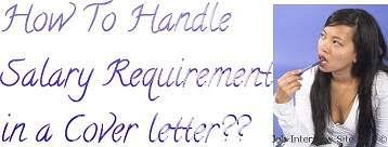 Salary Requirements Cover Letter With Salary Requirements Sample Cover Letter