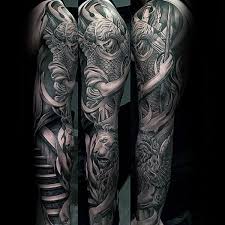 Top 63 Lion Sleeve Tattoo Ideas 2021 Inspiration Guide Tattoo Sleeve Designs Lion Sleeve Tattoo Designs Men