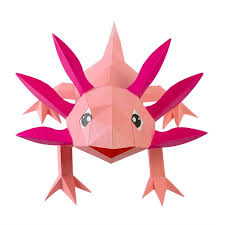 How to make a minecraft axolotl. Axolotl 3d Model Axolotl Night Lamp Papercraft World Papercraft World