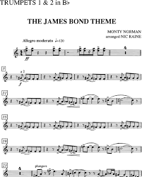 Print and download the james bond theme sheet music composed by monty norman arranged for trumpet. James Bond Theme Jazz Band Trumpet 1 In Bb Sheet Music By Monty Norman Nkoda