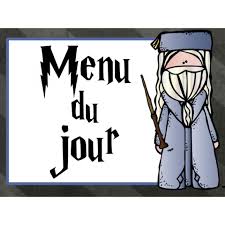 Harry Potter Menu Du Jour Harry Potter Trucs Theme Harry Potter Et Jour J