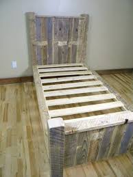 Twin xl bed wooden bedframe grey how to build a twin bed frame diy twin xl pine wood platform bed frame solid wood twin platform bed ideas on spellbinding clean wooden twin bed. Queen Headboard Bed Frame Cabin Beds Twin Bed Reclaimed Wood Headboard Barn Wood Rustic Beam Bed With Images Wood Twin Bed Pallet Furniture Bedroom Pallet Twin Beds