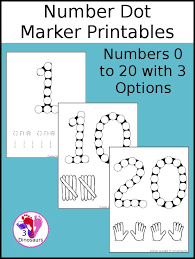 Free Number Dot Marker Pages 0 To 20 With Numbers Tracing Tally Markers And Hands For Counting 3dinos Numbers Preschool Dot Markers Dot Marker Printables