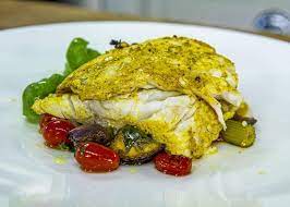 Tandoori Sea Bass Ratatouille James Martin Chef Stuffed Peppers Sea Bass Supper Recipes