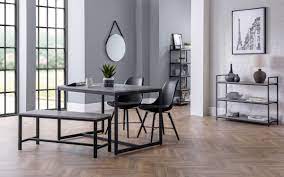 2 rod hairpin steel powder coated legs diam: Staten Bench Kari Black Dining Set Julian Bowen Limited