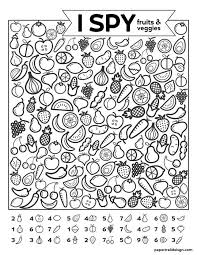Free Printable I Spy Game Fruits Veggies Paper Trail Design I Spy Games Spy Games Business For Kids
