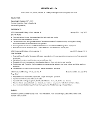 chef de partie resume examples and tips