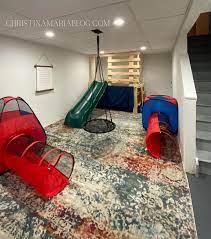Maybe you would like to learn more about one of these? Crazy Finished Basement Project A Gross Motor Play Space For Kids You Have To See How They Made That Fort Wh Basement Painting Basement Floors Gross Motor