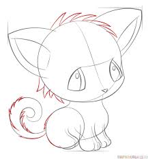How To Draw An Anime Dog Step By Step Drawing Tutorials For Kids And Beginners Drawing Tutorial Animal Drawings Cat And Dog Drawing