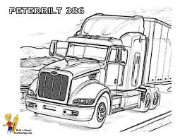 Peterbilt Coloring Google Search Truck Tattoo Big Trucks Truck Coloring Pages