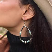 Handmade Mantis Variscite & Paloma Turquoise Sterling Silver Post Stud  Earrings for Women