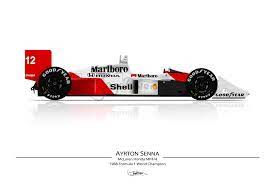 The mclaren senna is a car like no other: Ayrton Senna Mclaren Mp4 4 Art Print Scuderia Gp