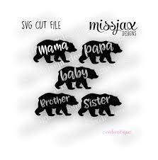Download Svg Files Family Bear Set Mama Bear Papa Bear Baby Bear Svg Files Embroitique Digital Machine Embroidery Designs Instant Downloads
