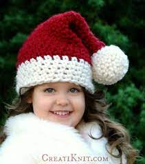 The Santa Hat Free Knitting Pattern Creatiknit Crochet Christmas Hats Crochet Hats Santa Hat Pattern