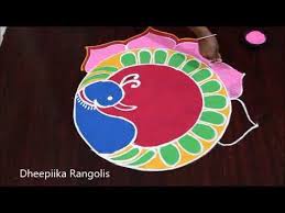 Beautifull Peacock Lotus Rangoli Design For New Year 2019 Happy New Year Rangoli Design Youtube New Year Rangoli Rangoli Designs Lotus Rangoli