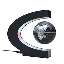Ritioner Globe Terrestre Gadget Insolite Creatif Globe Terrestre Lumineux Flottant Magnetique 3 En Forme De C D Globe Terrestre Lumineux Carte Du Monde Gadget