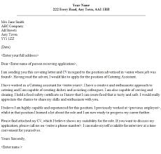 Catering Assistant Cover Letter Sample Lettercv Com