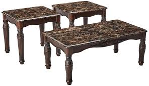 Ashley Furniture Signature Design North Shore Occasional Table Set End Tables And Coffee Table 3 Piece Coffee Table Design Ashley Furniture Faux Marble