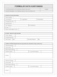 Apa yang digunakan untuk biodata diri? Form Data Karyawan