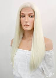 Long Straight Light Blonde Lace Front Synthetic Hair Wig Lf010