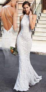 A Number Of These Brides Are Fortunate They May Search High And Low Braving Cold Department Dream Wedding Dresses High Neck Lace Wedding Dress Bridal Dresses