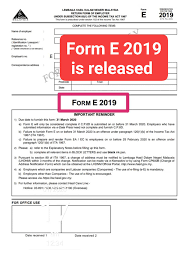 Instructions for forms & deadlines. Lhdn Form E 2019 Is Released Su Fang Associates Facebook