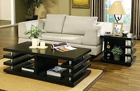 Cira Multi Tier Elevated Shelf Dark Cappuccino Coffee Table Set Buy Online In Antigua And Barbuda At Antigua Desertcart Com Productid 22972467