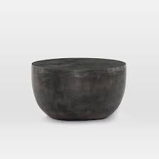 Aluminum Drum Indoor Outdoor Side Table Outdoor Coffee Tables West Elm Coffee Table Drum Coffee Table