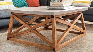 The original idea was inspired by, unsurprisingly, a need for a coffee table. Diy Square Coffee Table With Angled X Legs No Concrete Anika S Diy Life Youtube