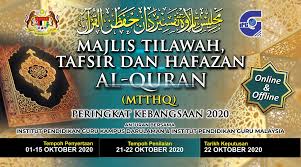 19 03 2019 majlis tilawah al quran kebangsaan 1440h 2019m seremban. Majlis Tilawah Tafsir Hafazan Al Quran Mtthq Peringkat Kebangsaan 2020