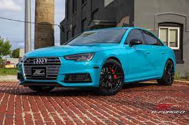 Audi S4 Miami Blue Featuring 767db B Forged Wheels Custom Wheels Performance Wheels Pro Touring