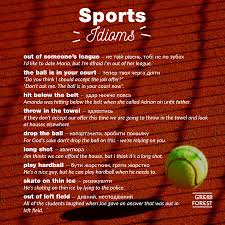 Sports Idioms Vocabulary Connected With Sport English Idioms Idiomatic Expressions English Language Learning