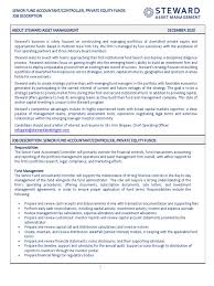 Investment manager manages overall bank's investment portfolio. Steward Senior Fund Accountant Job Posting 2021 1 Investor Investment Management