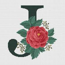 Children can very nice motif or decorate the room. Letter J Modern Cross Stitch Pattern Floral Monogram Cross Etsy In 2021 Cross Stitch Rose Monogram Cross Stitch Modern Cross Stitch
