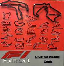 Go behind the scenes and get analysis straight from the paddock. F1 Tracks Acrylic Black Wall Mounted Grand Prix Circuit