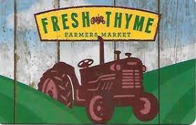 Clip your digital coupons to add them to your account. Gift Card Tractor Fresh Thyme United States Of America Fresh Thyme Farmers Market Col Us Fresht 003