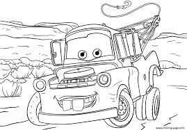 Download Tow Mater From Cars 3 Disney Coloring Pages Printable