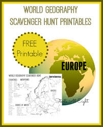 World Geography Scavenger Hunt Europe Free Printable Geography Lessons World Geography Lessons World Geography