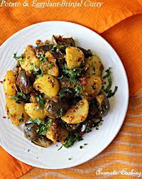 Aromatic Cooking Potato And Eggplant Curry Indian Food Recipes Recipes Vegetable Recipes