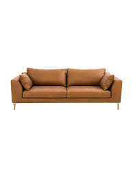 Koinor fabric corner sofa braun sofa function couch #12559. Leder Big Sofa Canyon 3 Sitzer In Cognacfarben Mit Holz Fussen Westwingnow