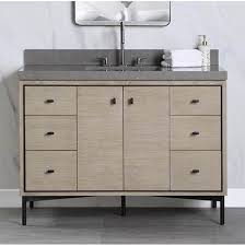 Fairmont designs primarily uses wood to make their vanity bases. Fairmont Designs Bathroom Vanities Solid Colors Sandstone Neenan Company Showroom Leawood Ks Liberty Mo