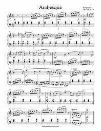 A 1 Page Version Of Arabesque Op 100 No 2 By Burgmuller Free Sheet Music Piano Sheet Music Piano Sheet Music Free Piano Sheet