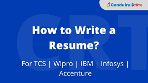how to write a resume? for tcs wipro