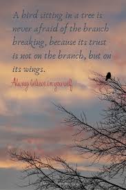 Bird Sitting On Branch Quote Motivational Quote Stronger Than You Think You Are Strong Quotes