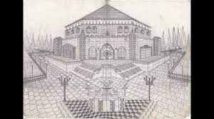 مقدمة عن رسم المنظور المعمارى د كمال الجبلاوى drawings landmarks louvre