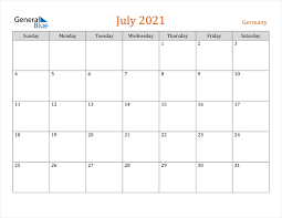 Check spelling or type a new query. Germany July 2021 Calendar With Holidays