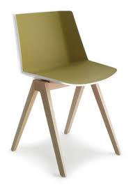 Der stuhl überzeugt mit komfort, stabilität und organischer schlichtheit. Stuhl Aiku Von Mdf Italia Weiss Grun Holz Natur Made In Design