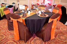 We did not find results for: Fall Inspired Design Brown Banquet Chair Covers Black Polyester Tablecloth Orange Satin Chair Sash Banquet Chair Covers Wood Pumpkin Centerpiece Decorations